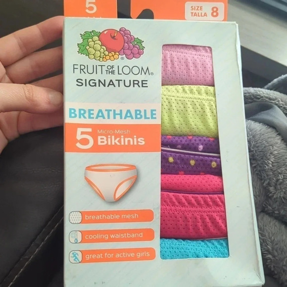 Fruit of the Loom signature 5 micro mesh girls bikinis - Picture 2 of 9
